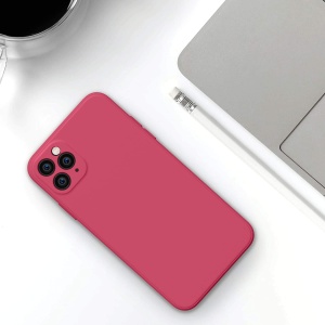 Husa protectie compatibila cu Apple iPhone 11 Pro Liquid Silicone Case Rosu - Img 8