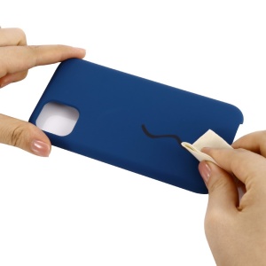Husa protectie compatibila cu Apple iPhone 11 Pro Max Liquid Silicone Case Albastru inchis - Img 5