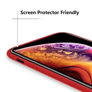 Husa protectie compatibila cu Apple iPhone X/XS Liquid Silicone Case Rosu - Img 14