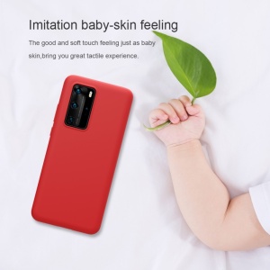 Husa protectie compatibila cu Huawei P40 Pro Liquid Silicone Case Rosu - Img 10