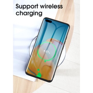 Husa protectie compatibila cu Huawei P40 Pro Liquid Silicone Case Albastru inchis - Img 12