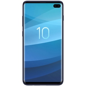 Husa protectie compatibila cu Samsung S10 Plus Liquid Silicone Case Albastru inchis - Img 3