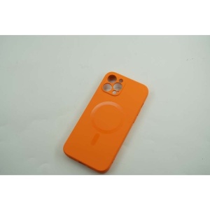 Husa protectie Flippy compatibila cu Apple iPhone 12 Mag Safe Silicone Portocaliu - Img 3