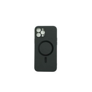 Husa protectie Flippy compatibila cu Apple iPhone 12 Pro Mag Safe Silicone Negru - Img 2