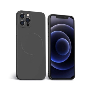 Husa protectie Flippy compatibila cu Apple iPhone 12 Pro Mag Safe Silicone Negru - Img 1