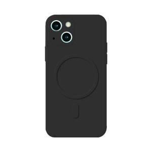 Husa protectie Flippy compatibila cu iPhone 14 Pro , Liquid MagSafe, ring-shaped, magnetica, Negru - Img 2