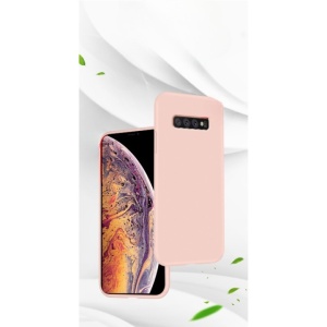 Husa protectie Flippy compatibila cu Samsung Galaxy S10 Liquid Silicone Case Roz - Img 3