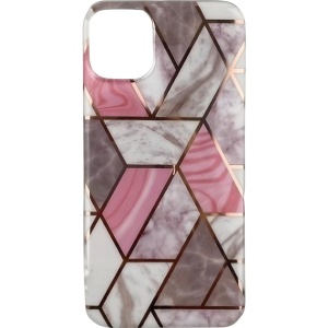 Husa protectie Flippy compatibila cu Samsung Galaxy S21 5G Soft IMD TPU Marble Geometric Alb - Img 1