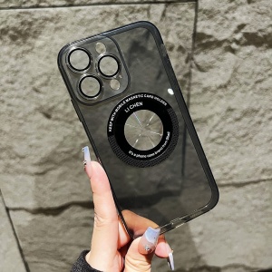 Husa protectie Flippy pentru Apple iPhone 14 Plus decupaj logo, magnetica, Protectie Camera, Negru - Img 3