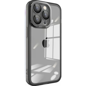 Husa protectie Flippy pentru Samsung A03 Electroplated cu suport pentru camera, 1.5 mm grosime, protectie camera, Negru - Img 1