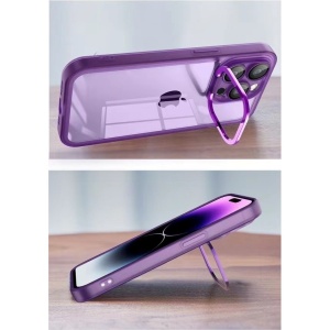 Husa protectie Flippy pentru Samsung A03S (164) Electroplated cu suport pentru camera, 1.5 mm grosime, protectie camera, Mov - Img 2