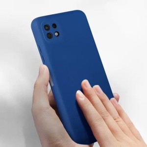 Husa protectie Flippy pentru Samsung A22 5G Liquid Silicone Albastru Inchis - Img 8