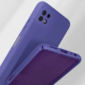 Husa protectie Flippy pentru Samsung A22 5G Liquid Silicone Mov - Img 6