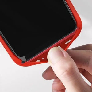 Husa protectie Flippy pentru Samsung A22 5G Liquid Silicone Rosu - Img 4