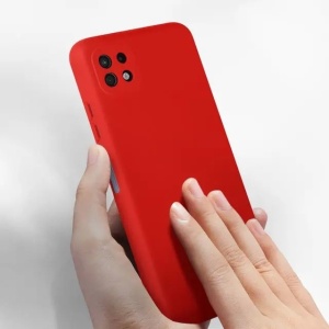 Husa protectie Flippy pentru Samsung A22 5G Liquid Silicone Rosu - Img 8