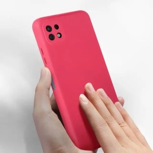 Husa protectie Flippy pentru Samsung A22 5G Liquid Silicone Roz Fuchsia/Roz - Img 7