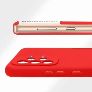 Husa protectie Flippy pentru Samsung A53 5G Liquid Silicone Rosu - Img 4