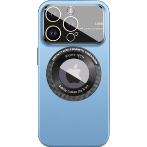 Husa protectie MagSafe Kathy Tech, Flippy, pentru Apple iPhone 11, Dublu Cerc, Albastru Deschis - Img 1