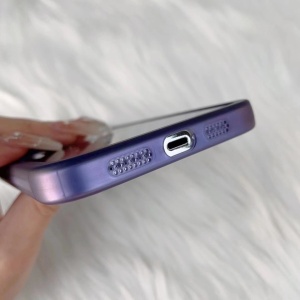 Husa protectie MagSafe TPU, Flippy, pentru iPhone 13 Pro, cu decupaj logo, cu Folie Sticla Camera, Mov - Img 2