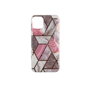 Husa protectie pentru Apple iPhone 11 Pro Soft IMD TPU Marble Geometric Alb - Img 8