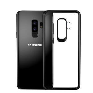 Husa Samsung Galaxy S9 Plus Tpu Transparent cu margini colorate negru - Img 6
