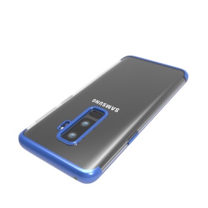 Husa Samsung Galaxy S9 Plus Transparent cu Margini Albastre - Img 4