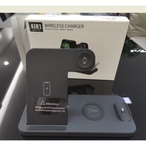 Incarcator Wireless FastCharge Flippy 4 In 1, design pliabil, 15W, Compatibil Apple Watch, Airpods, iPhone, Android, Samsung, Huawei, Xiaomi, Oppo, Negru - Img 9