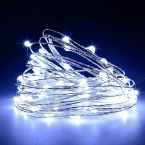 Instalatie Craciun, 10 metri, 100 LED-uri, USB, Telecomanda cu 8 functii, alb rece, Flippy - Img 5