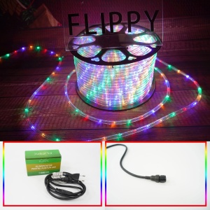 Instalatie Craciun, 14 m, 336 Led-uri, Furtun Luminos, Multicolor, Transformator, 8 jocuri de lumini, Sectionabila, 220 V, Flippy - Img 16