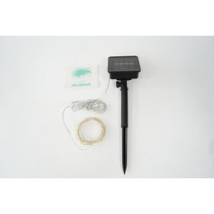 Instalatie Craciun, 5 metri, 50 de LED-uri, alb cald, cu energie solara, fir de cupru, liniar, interior/exterior, Flippy - Img 6