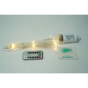 Instalatie Craciun, Flippy, 200 LED-uri, Telecomanda 8 functii, Incarcare Solara, Explozie Fireworks, Fir Cupru, interior/exterior, Alb Cald - Img 5