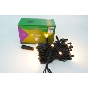 Instalatie Craciun Profesionala de Exterior IP65, 102 m, 1020 Led-uri Mari ,Liniara, Alb cald, Interconectabila, Prelungitor 1.5 m inclus, Fir Negru, Flippy - Img 5