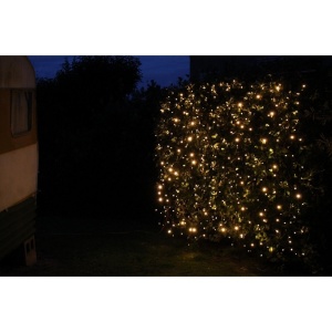 Instalatie Craciun Profesionala de Exterior IP65, Tip Perdea, 2m x 2m, 400 Led-uri Mari, Alb cald, cu flash, Alimentator 1,5 m, Interconectabila, Fir negru, Flippy - Img 7