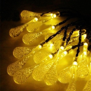 Instalatie Craciun, Tip Picaturi, 50 Led-uri, 9.5 metri, Alb cald, Energie solara, Senzor de lumina, Flippy - Img 11