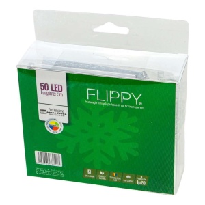 Instalatie de Craciun cu Baterii Tip Liniar, 2 jocuri de lumini, Fir Transparent 5 m 50 LED -uri, Multicolor - Img 6