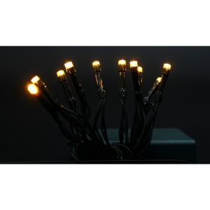 Instalatie de Craciun cu Baterii Tip Liniar, 2 jocuri de lumini, Fir Verde 1 m 10 LED -uri, Alb Cald - Img 7