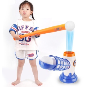 Joc de Baseball Interactiv, Lansator Flippy, Aruncare Automata, Include Bata si 5 Mingii, 37 x 23 x 16 cm Baza, 59 cm Bata, Multicolor - Img 6