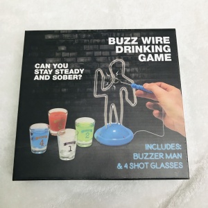 Joc de baut, Buzz Wire, Flippy, pentru Petreceri, Distractie, Pahare de Shot din Sticla Incluse, 4 Jucatori, Multicolor - Img 4