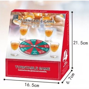Joc de Baut Flippy, Ruleta Norocoasa, cu 4 Pahare de Shot, +18 Ani, Rosu/Verde - Img 3