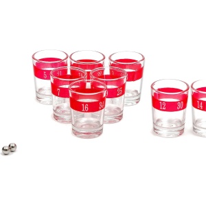 Joc de Baut Ruleta cu Pahare de Shot Flippy, 30 cm, Rosu/Negru - Img 5