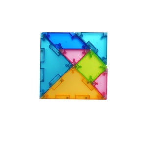 Joc Magnetic Tangram, Flippy, 7 Piese Magnetice, Forme Geometrice, 3 Ani, EVA, ABS, Magnet, 10.5 x 10.5 x 2.2 cm, Multicolor - Img 7