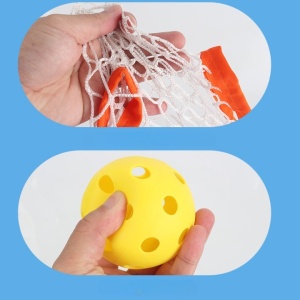 Joc Spikeball, Flippy, pentru Copii, Joc in 2, pentru Plaja, Parcuri, Interior, 2 Plase, 2 Mingi, Senzorial, Prinderea Mingii, 50x30 cm, Multicolor - Img 3