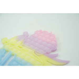 Jucarie antistres din silicon Flippy, Pop it Now and Flip It , 40x45 cm, Cupidon, Fosforescent, Multicolor - Img 3