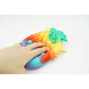 Jucarie antistres din silicon, Flippy, Pop It Now and Flip It, Geanta mica, Ananas, Multicolor, Model 1 - Img 3
