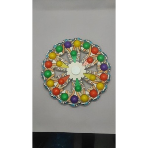 Jucarie antistres, simple dimple, fidget toy spinner, cu 24 buline, Multicolor, mix, Flippy - Img 8