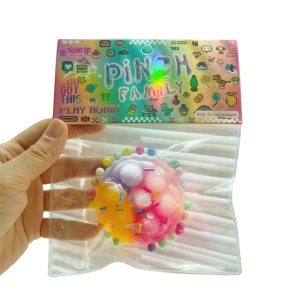 Jucarie Antistres Squishy, Flippy, cu Revenire Lenta, Model Prajiturica, 6x6 cm, 60g, Ambalaj Transparent, Multicolor - Img 1