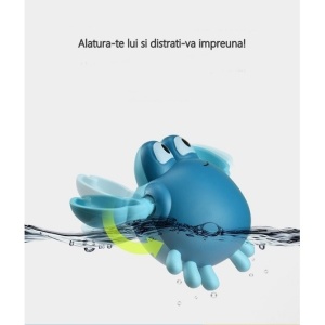 Jucarie de baie pentru copii, Flippy, crab albastru - Img 3