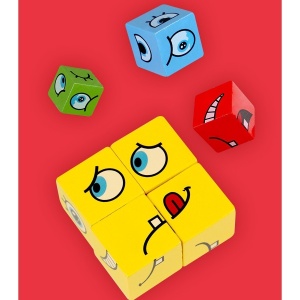 Jucarie Pentru Copii Montessori Flippy, Cub din Lemn, Asamblare Fete, 64 de Carti Distractive, Clepsidra si Clopotel inclus, pentru Baieti si Fete, Varsta +3 ani, Educativ, Cutie din carton, 21 x 21 x 5.5 cm, multicolor - Img 11