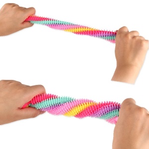Jucarie senzoriala elastica Flippy, Fidget Noodle, Antistres, Culori Random - Img 6