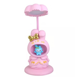 Lampa de Veghe, Flippy, cu Ascutitoare de Creioane, 2 Functii de Lumina, de Birou si de Veghe, Model Iepuras, Incarcare USB 10 x 29 cm, Multicolor - Img 2